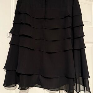 Elegant Black Layered Skirt